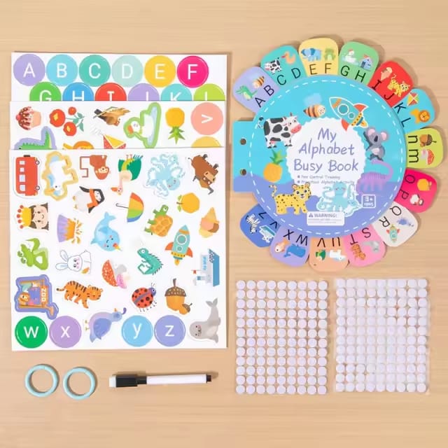 My Alphabet Busy Book – Interactive Learning Kit | Alphabet Book for kids