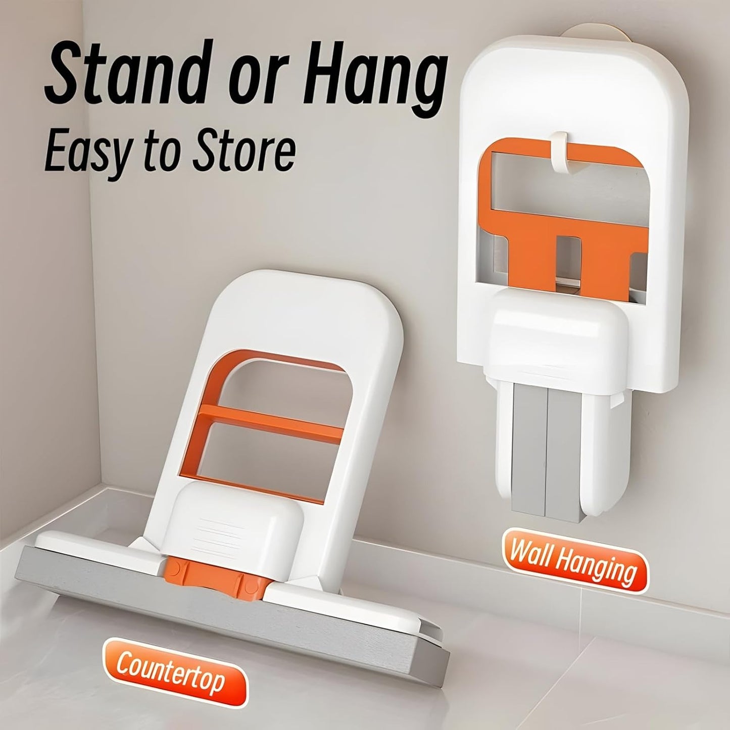 Foldable Mini Mop | Portable Desktop Wet & Dry Cleaning Mop | Self‑Squeezing