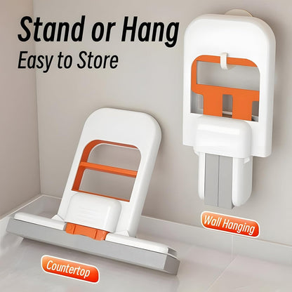 Foldable Mini Mop | Portable Desktop Wet & Dry Cleaning Mop | Self‑Squeezing